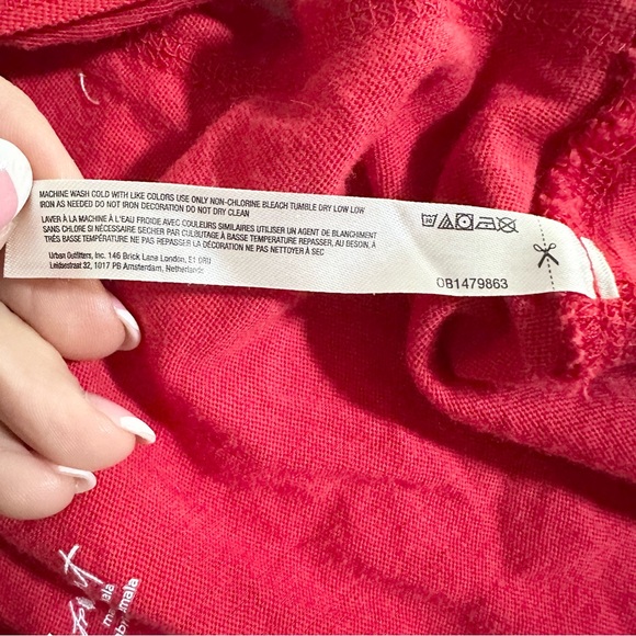 Free People FP Movement Renegade Red Cut Off Sleeveless Crop Tank Top Size M NWT - Picture 7 of 9